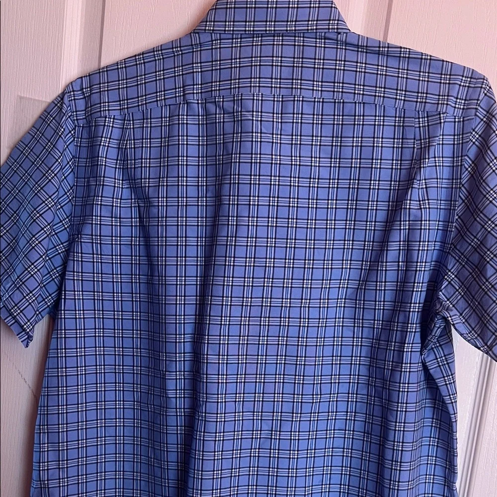 Daniel Cremieux Blue and Black white Plaid Button-Down Shirt - Picture 5 of 6